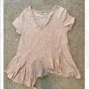 ANTHROPOLIGE, like new, blush top!